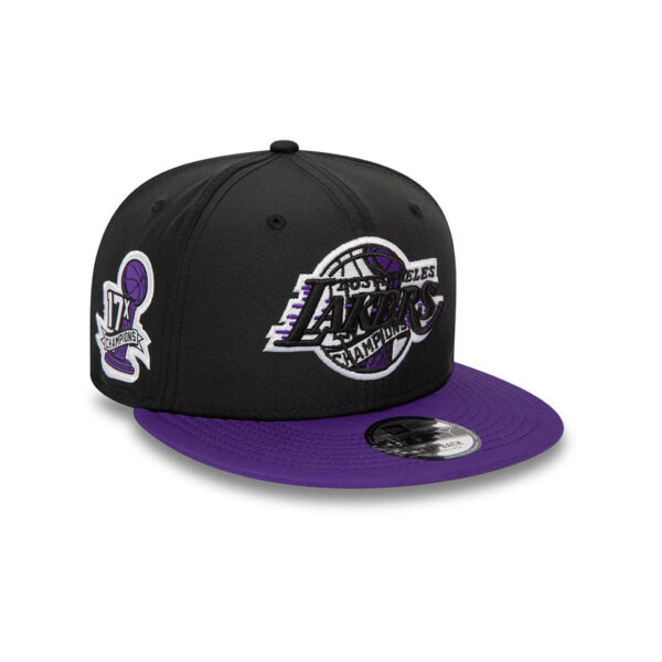 Gorro New Era 9FIFTY Los Angeles Lakers Seasonal Infill Black vista frontal